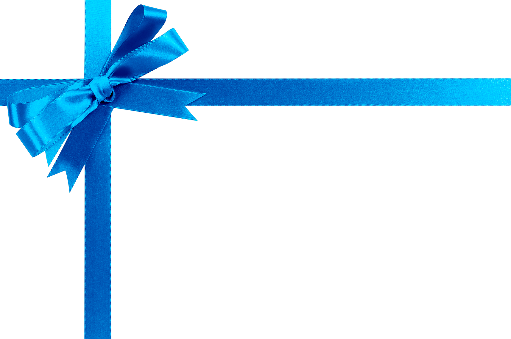 Blue Christmas Gift Ribbon 